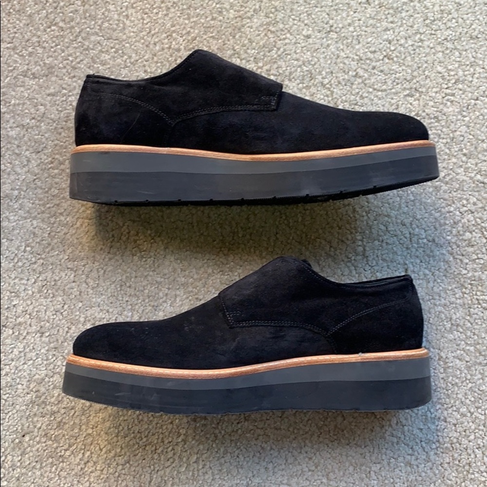 Vince Davey Black Platform Loafer size 8